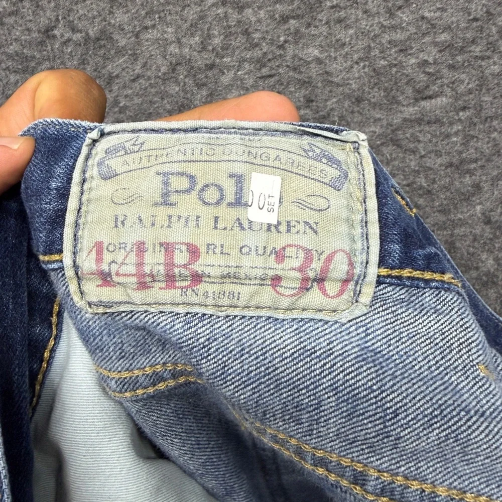 Polo Ralph Lauren Authentic Dungarees Mens Blue Straight Leg Jeans 44x30 Medium‎